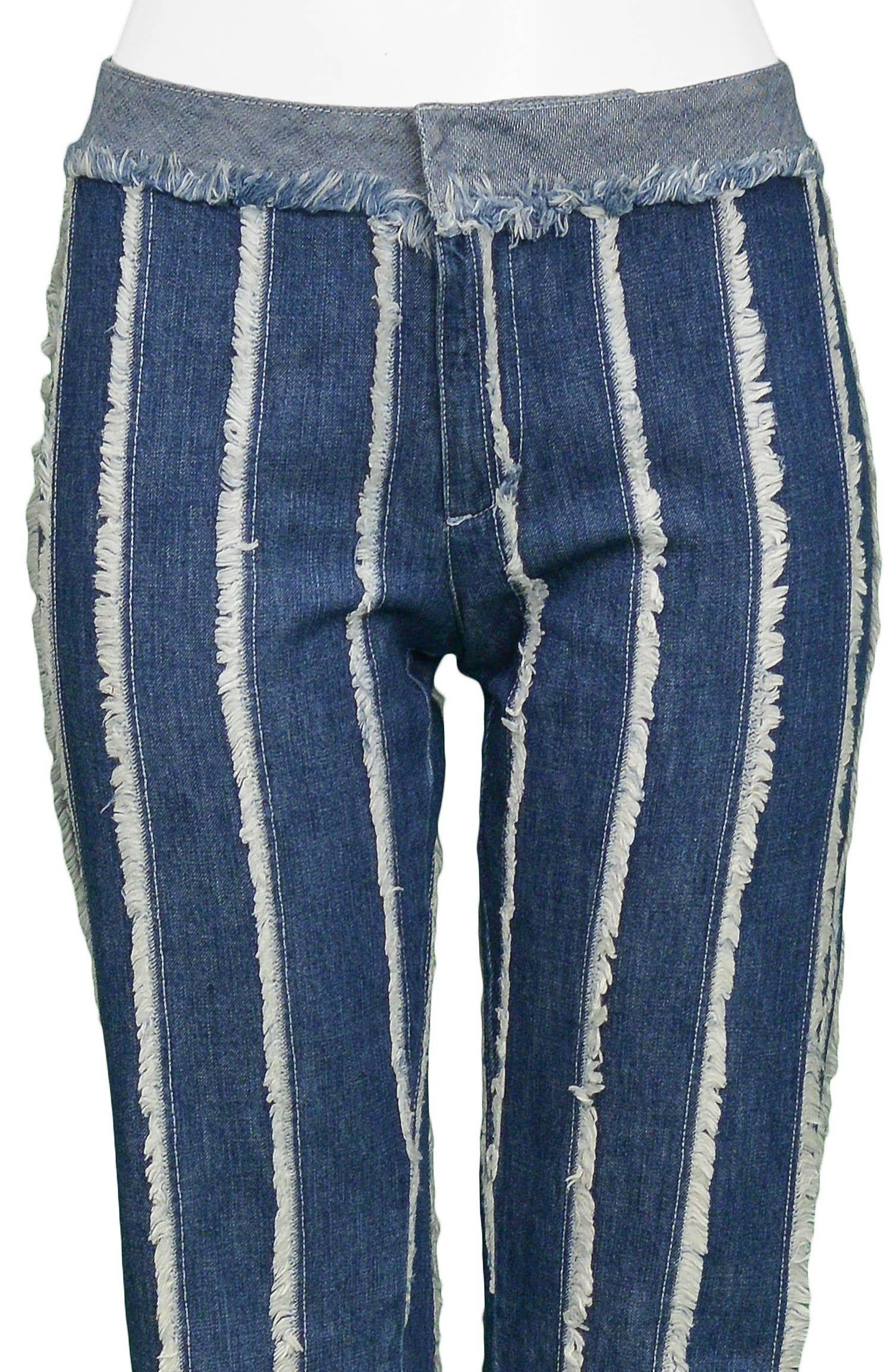 Purple Jean Paul Gaultier Vintage Striped Jeans