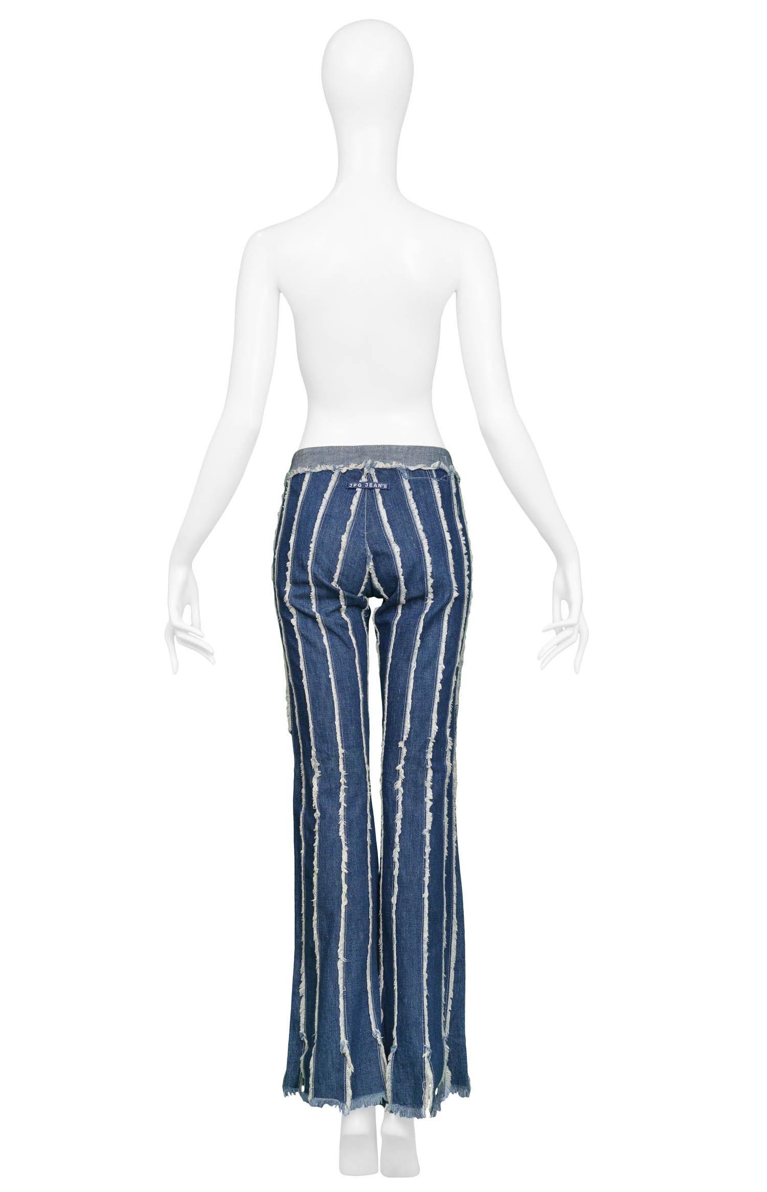 Jean Paul Gaultier Vintage Striped Jeans In Excellent Condition In Los Angeles, CA