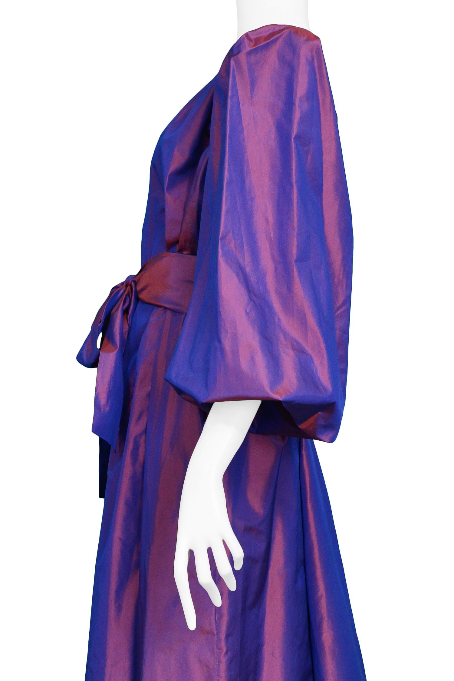 Women's Vintage Yves Saint Laurent Metallic Taffeta Gown 