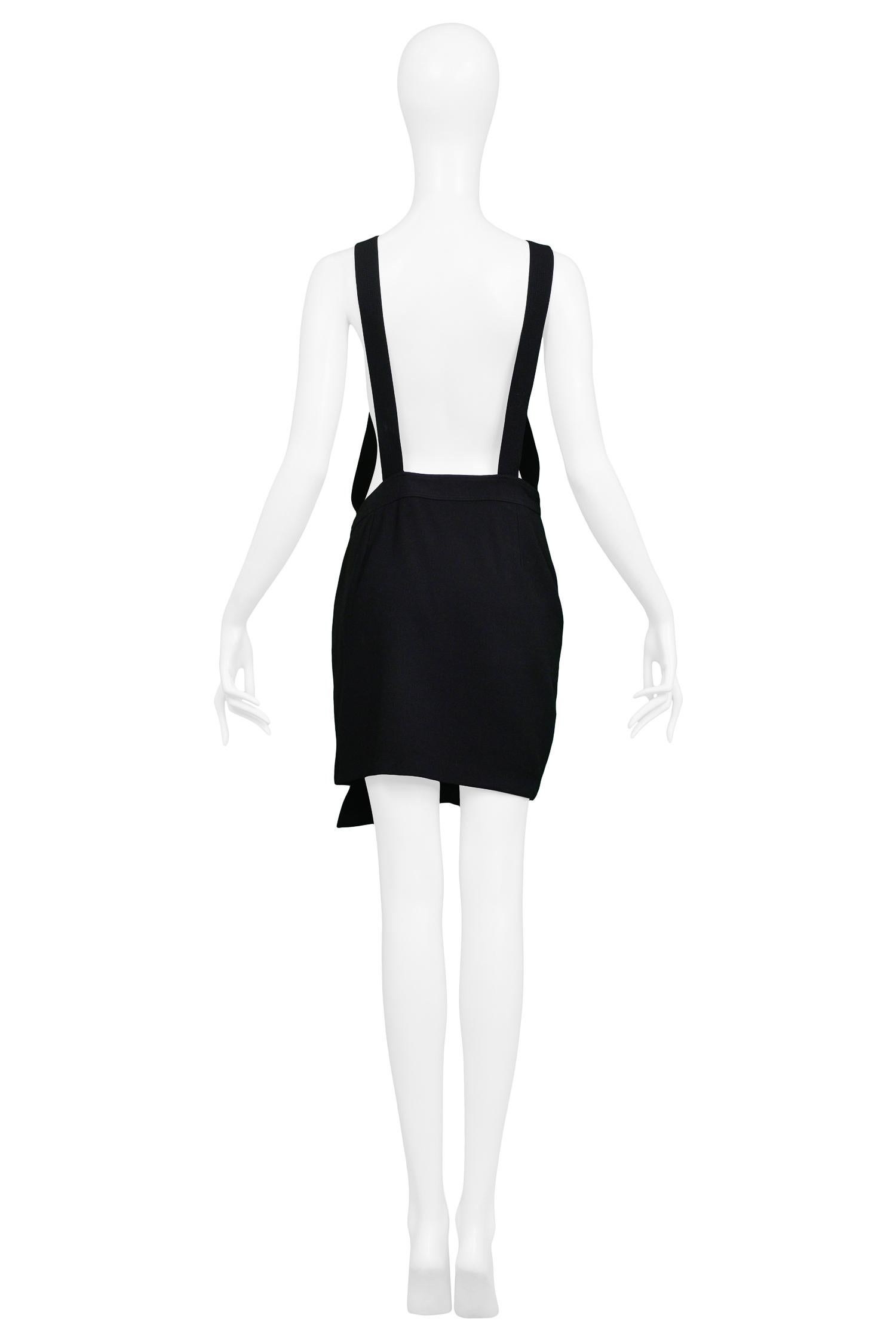 Vintage Gianni Versace 1994 Black Wool Asymmetrical Jumper Dress 2