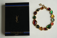 Yves Saint Laurent, parure Murano composta da collana e orecchini a clip, anni '90