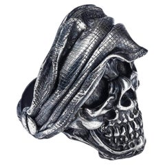Bague « Kabirski Requiem » en argent sterling 925 avec motif de crâne, d'inspiration allemande et au style sombre