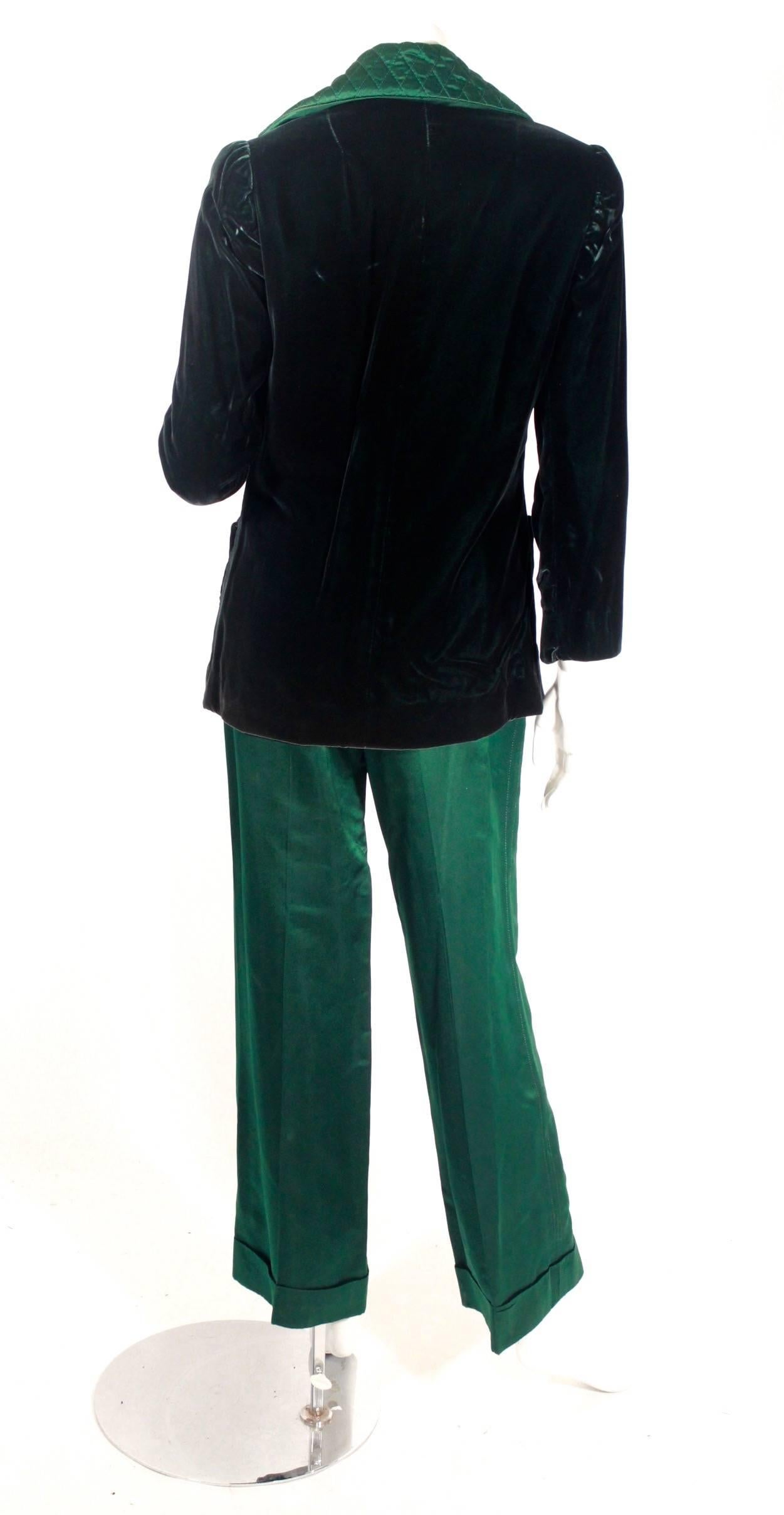emerald green pantsuit