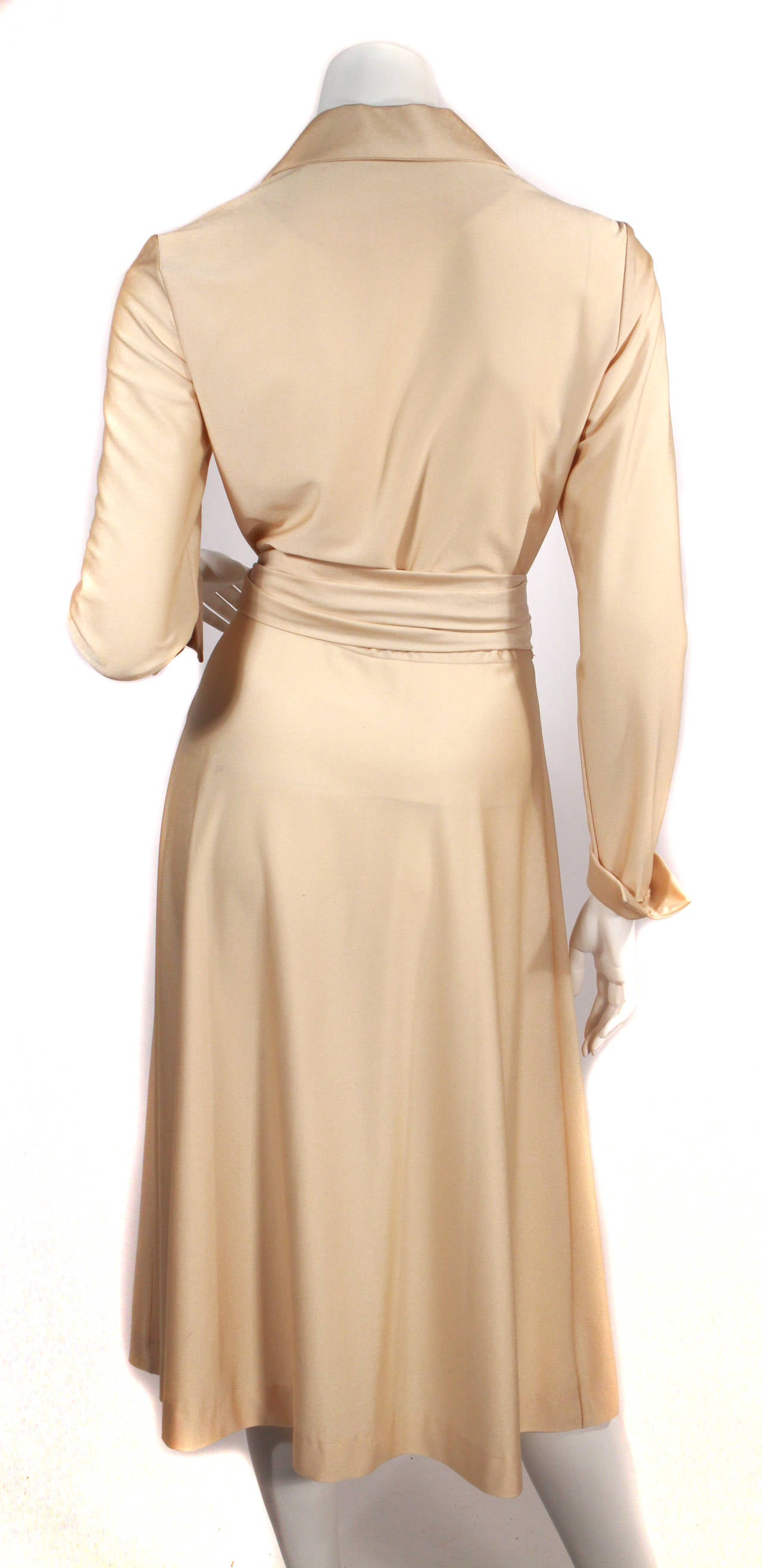 Beige 1970's Lanvin Wrap Dress For Sale