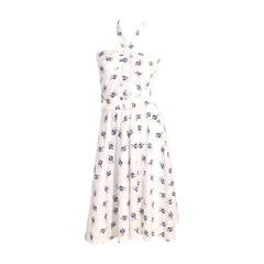 Vintage Guy Laroche Halter Print Sun Dress