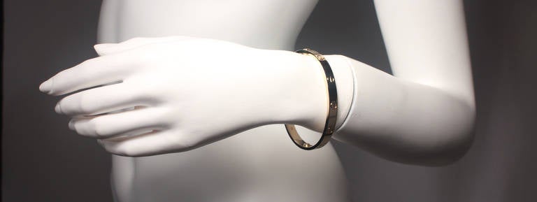 Cartier Yellow Gold Love Bracelet Size 17 In Excellent Condition In New York, NY