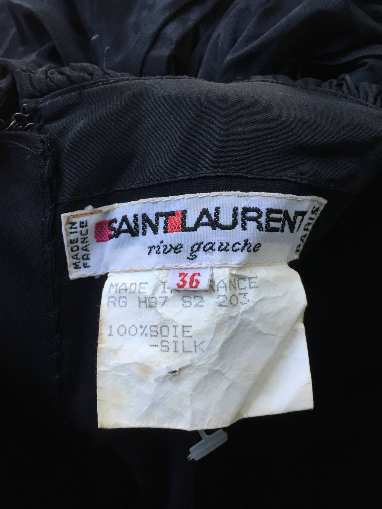 1980s Yves Saint Laurent Runway Pouf Dress For Sale 2