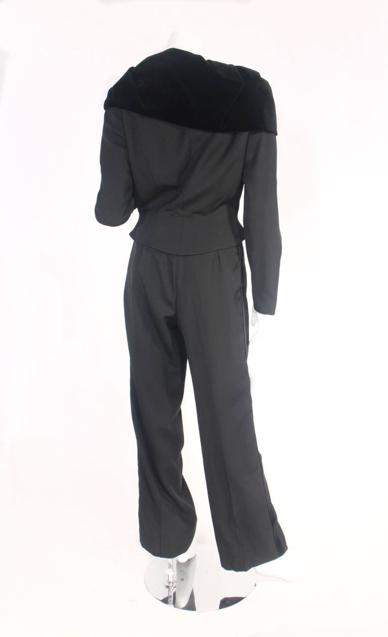 Thierry Mugler Tuxedo Pant Suit In Excellent Condition For Sale In New York, NY