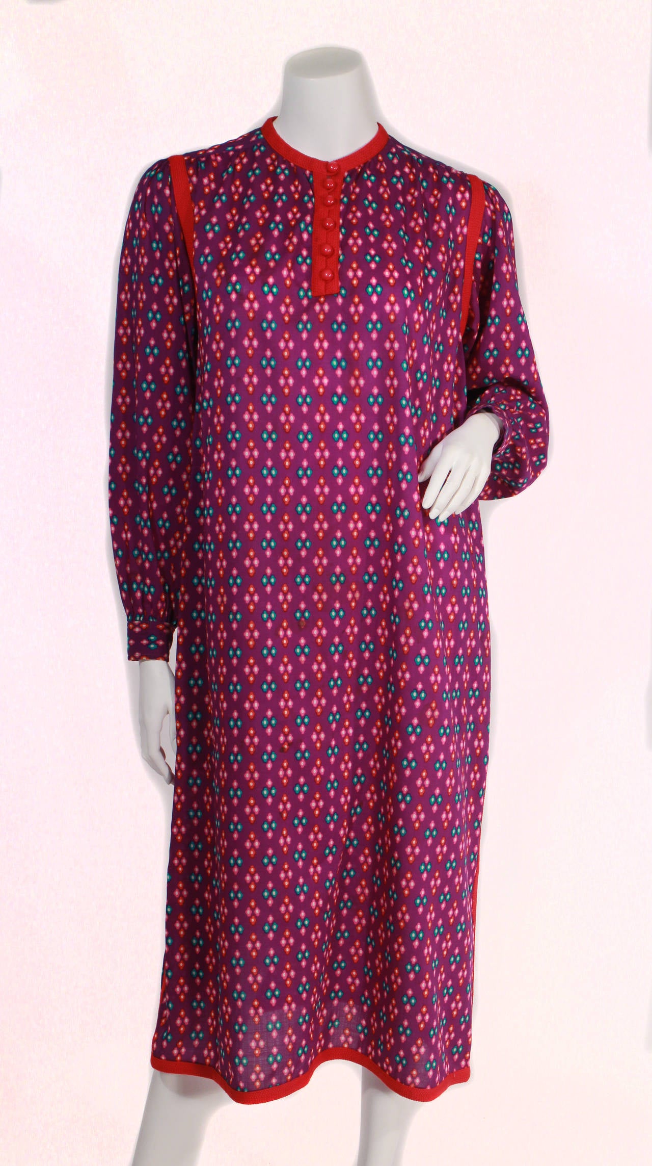 Women's Early Yves Saint Laurent Peasant Dress