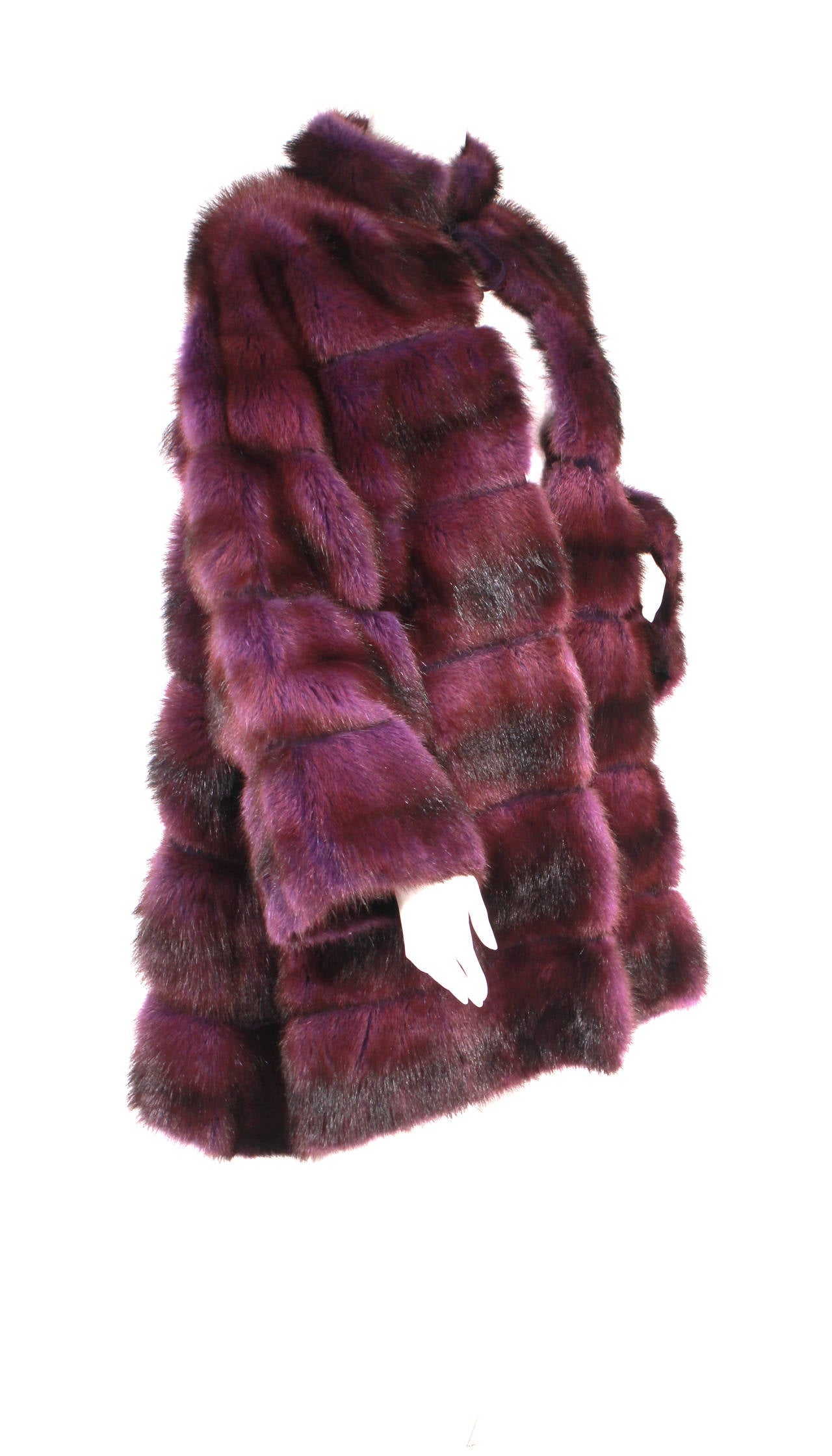 Carlo Tivioli Purple Mink Coat In Excellent Condition In New York, NY