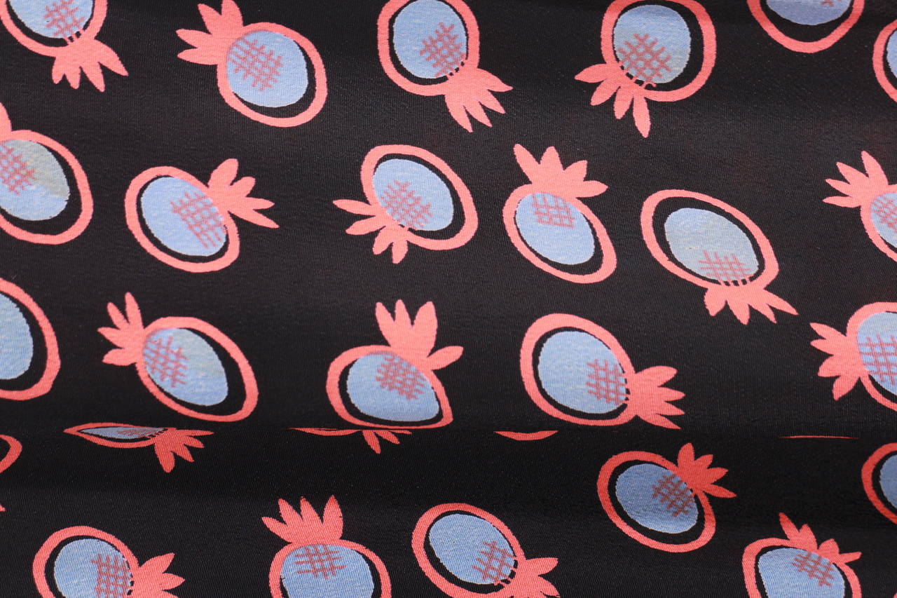 Ossie Clark Iconic Pineapple Print Dress 1