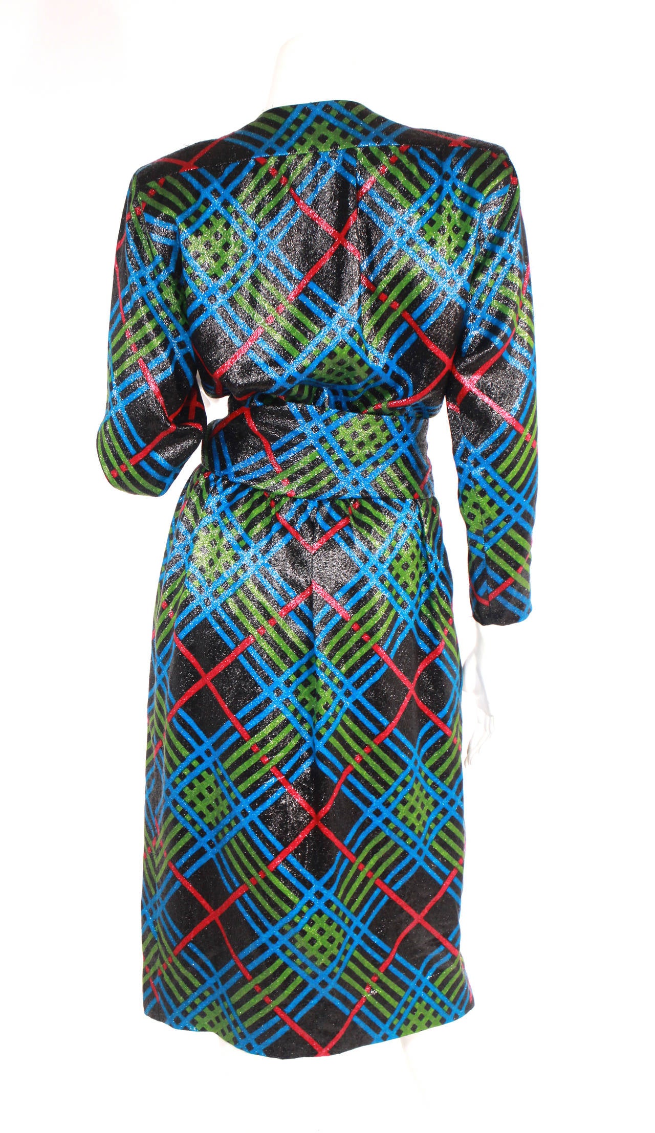Blue Yves Saint Laurent Wrap Dress
