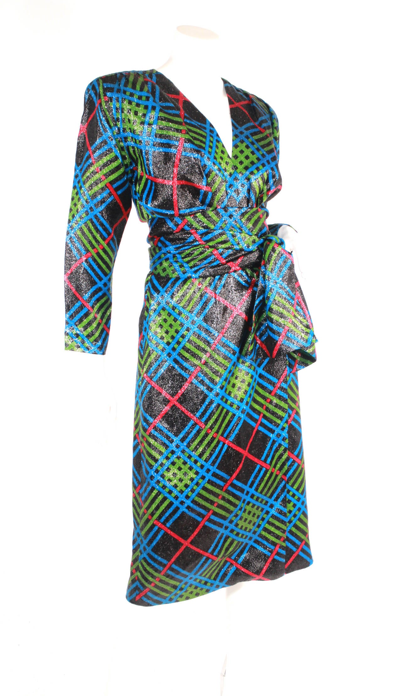 Yves Saint Laurent Wrap Dress In Excellent Condition In New York, NY