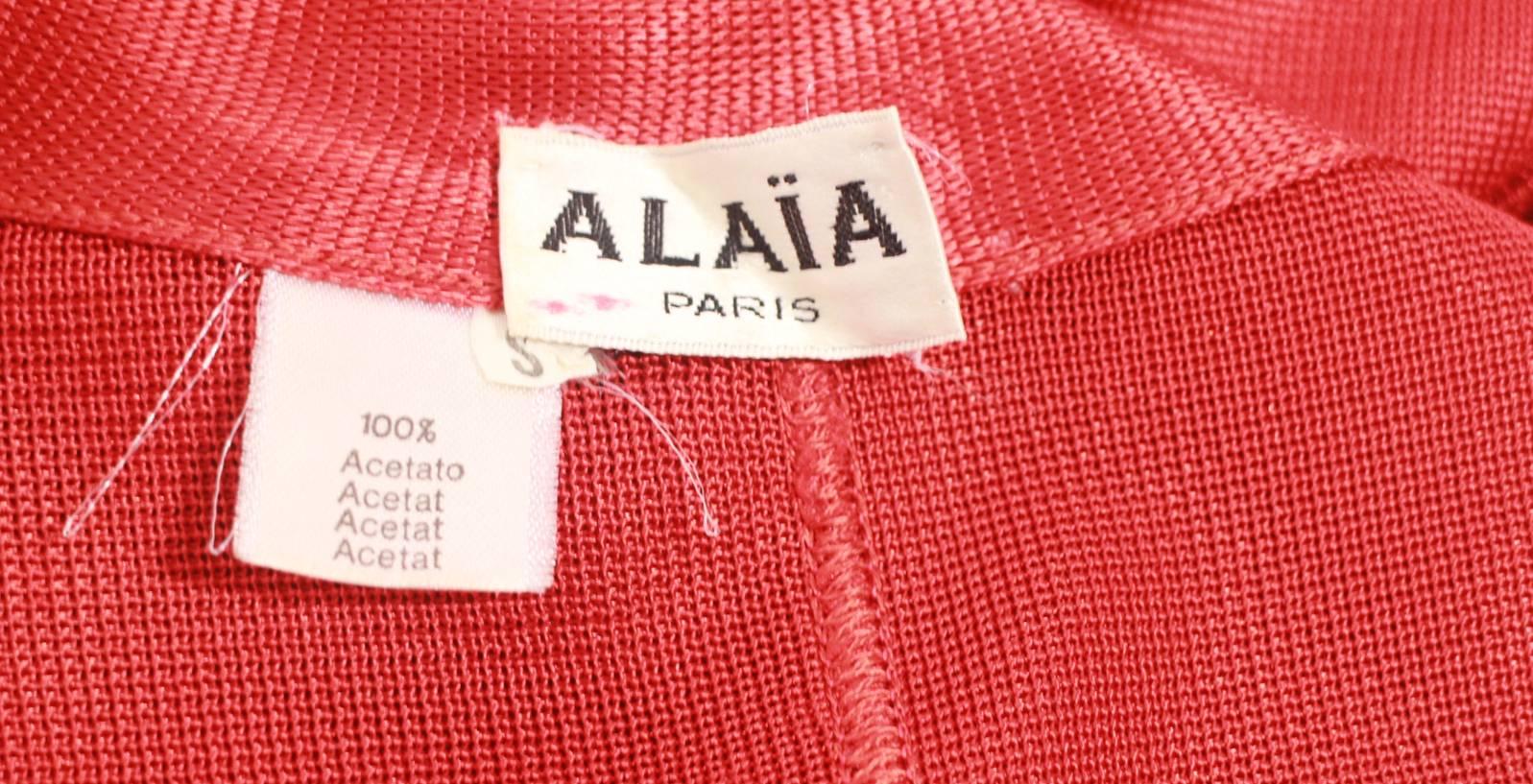 Red 1990s Alaia Mini Dress For Sale