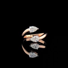 925 Sterling Silver Pear Cut ring Beautiful Wedding Anniversary Gift.