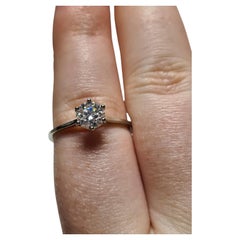 1Ct Moissanite Solitaire Ring 925 Sterling Silver Women Engagement Ring.
