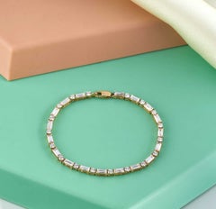 Elegantes Moissanit-Armband für Damen – Tennisarmband aus 925er Sterlingsilber – Geschenk