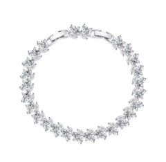 Armband aus 925er Sterlingsilber mit Marquise- und Rundschliff – elegantes Moissanit-Armband.