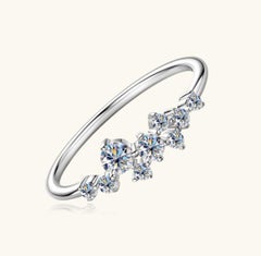 Elegant Moissanite Engagement Ring For Women 925 Sterling Silver Band Ring Gift.