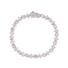 Elegant Moissanite Bracelet For Women 925 Sterling Silver Bracelet Simple Gift.