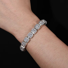 Moissanite Square Styled Bracelet For Women 925 Sterling Silver Simple Bracelet