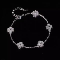 925 Sterling Silver Bracelet Anniversary Gift For Her Simple Moissanite Bracelet