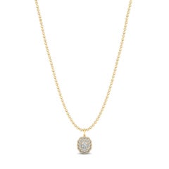 Elegante Halskette mit ovalem Moissanit für sie – Halskette aus 925er Sterlingsilber als Geschenk