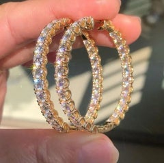 Beautiful Moissanite Earrings Gift 925 Sterling Silver Hoop Earring For Women.