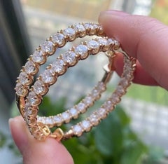 Beautiful Moissanite Earrings Gift 925 Sterling Silver Hoop Earring For Women.