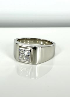 925 Sterling Silver Princess Cut Solid Silver Ring For Men And Women Everyday.