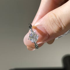 925 Sterling Silver Moissanite Ring Beautiful Wedding Gift For Her
