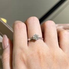 925 Sterling Silver Moissanite Ring Beautiful Wedding Gift For Her
