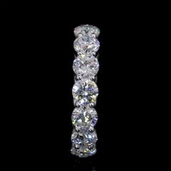 925 Sterling Silver Moissanite Eternity Band Beautiful Gift For Wedding
