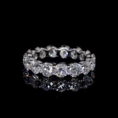 925 Sterling Silver Moissanite Eternity Band Beautiful Gift For Wedding