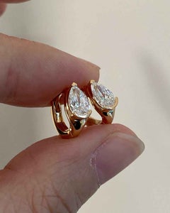 925 Sterling Silver Moissanite Earrings Beautiful Engagement Gift For Her