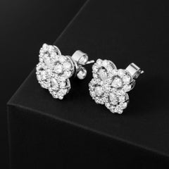 925 Sterling Silver Moissanite Stud Earrings Beautiful Gift For Her