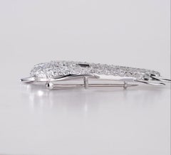 925 Sterling Silver Moissanite Dolphin Brooch Beautiful Gift For Wedding