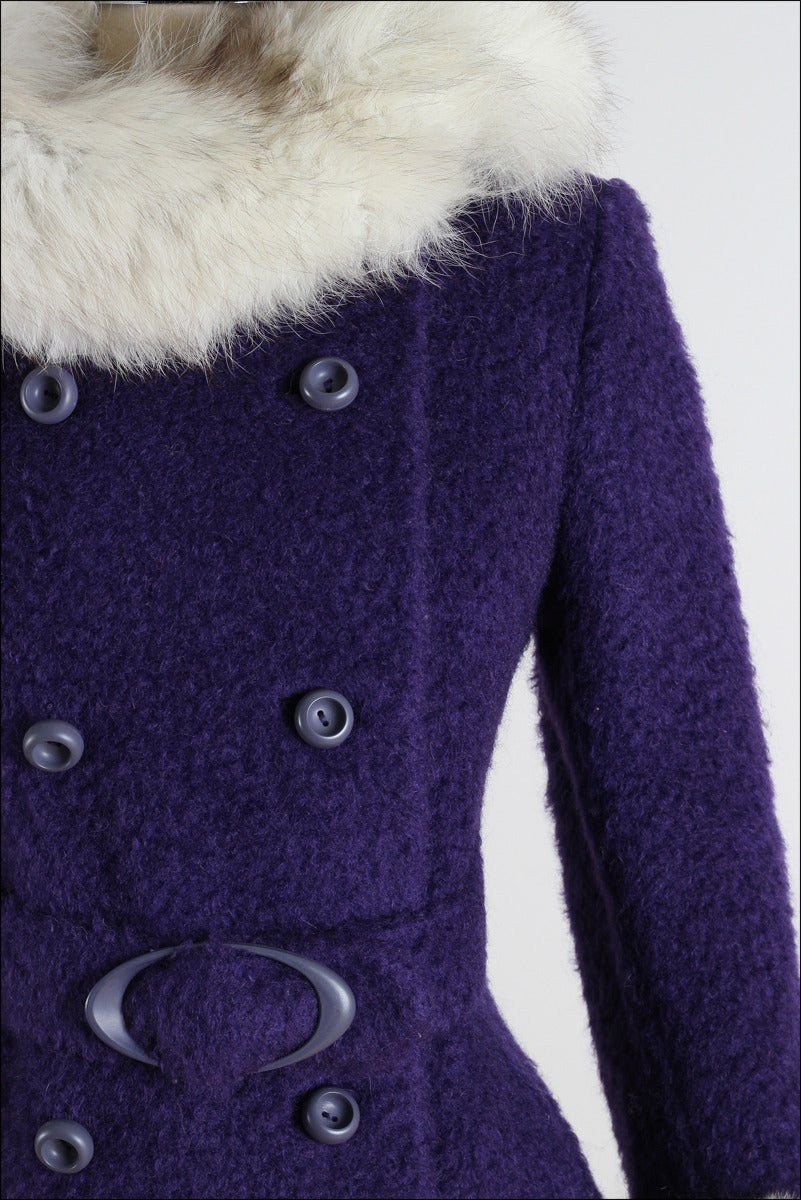 vintage purple fur coat