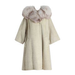 Vintage 1960s Lilli Ann Mohair Fox Coat