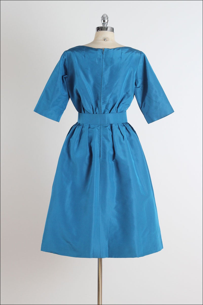 1950's Christian Dior Silk Taffeta New Look Dress In Excellent Condition In Hudson on the Saint Croix, WI