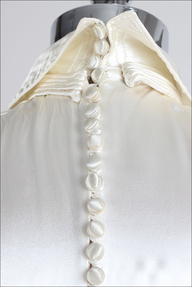 1930's Silk Satin Bell Tassel Wedding Dress 1