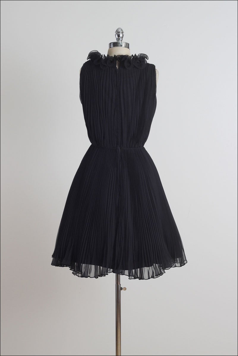 Vintage 1960s Jack Bryan Pleated Chiffon Dress 1