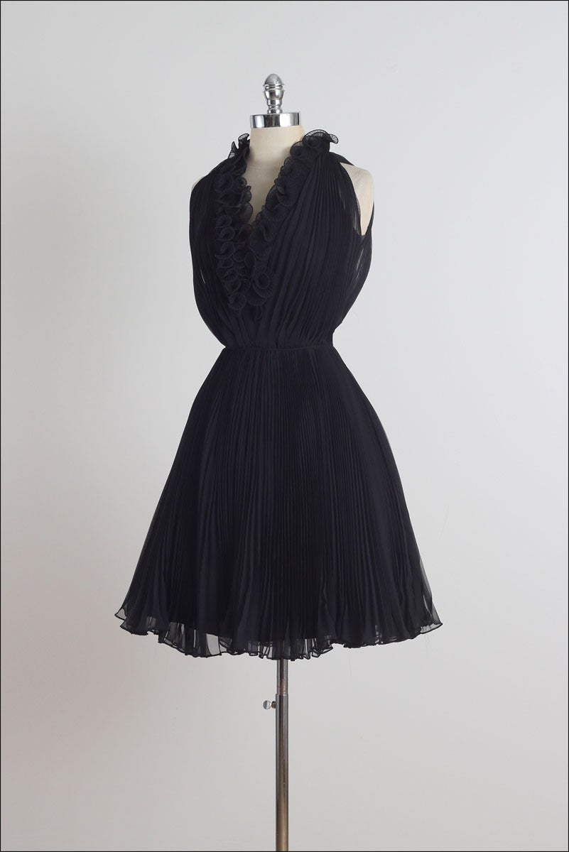 Women's Vintage 1960s Jack Bryan Pleated Chiffon Dress