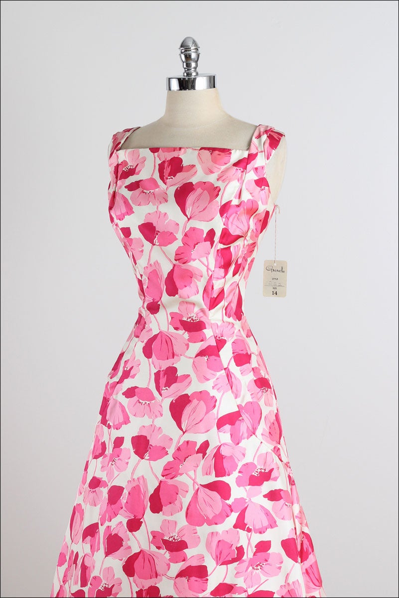 Women's 1950s Estevez for Grenelle Poppy Print Dress
