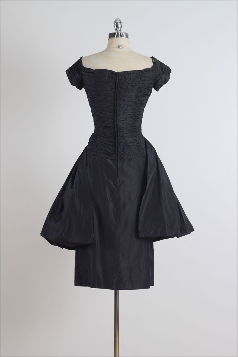 1950s Suzy Perette Silk Taffeta Sculptural Dress 4