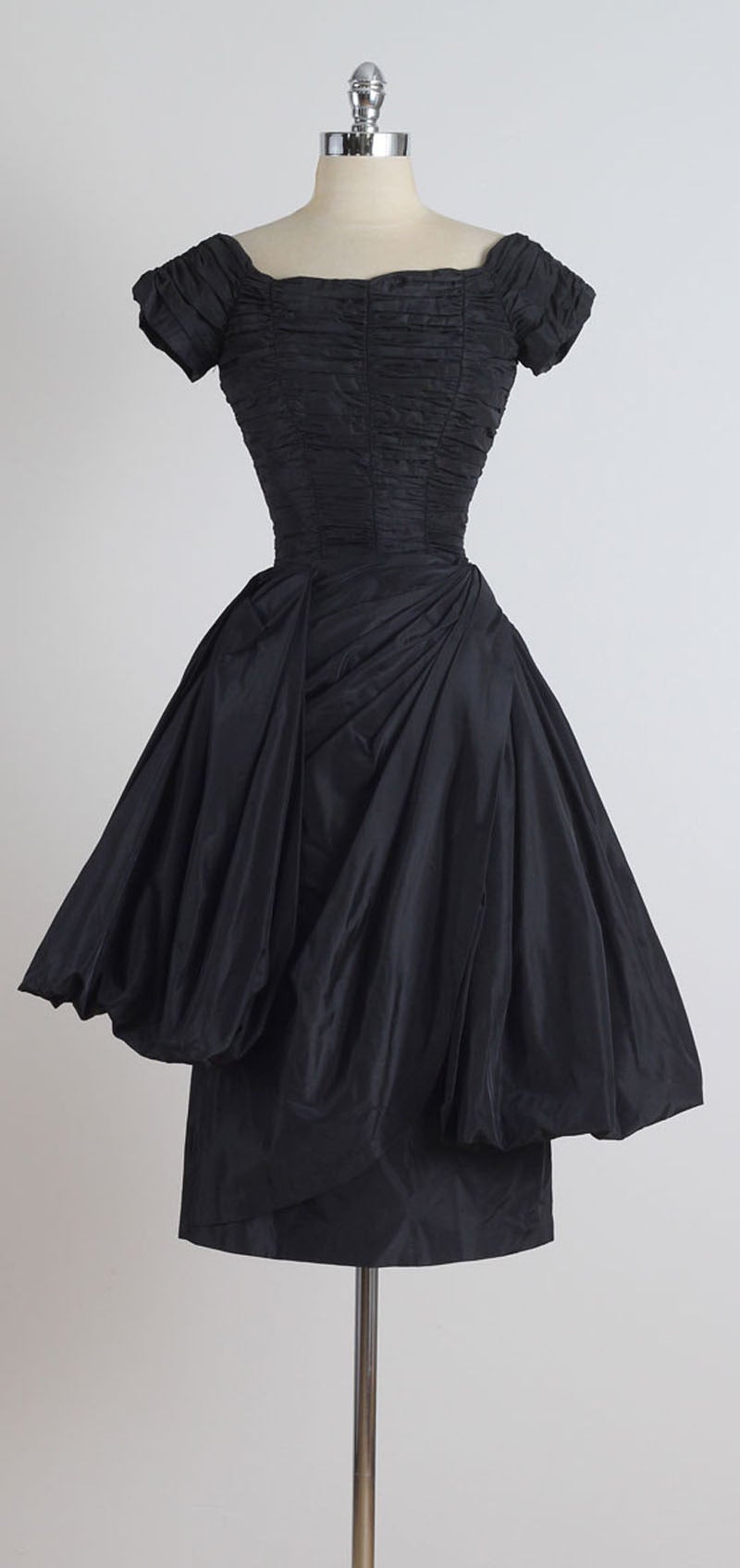 1950s Suzy Perette Silk Taffeta Sculptural Dress 6