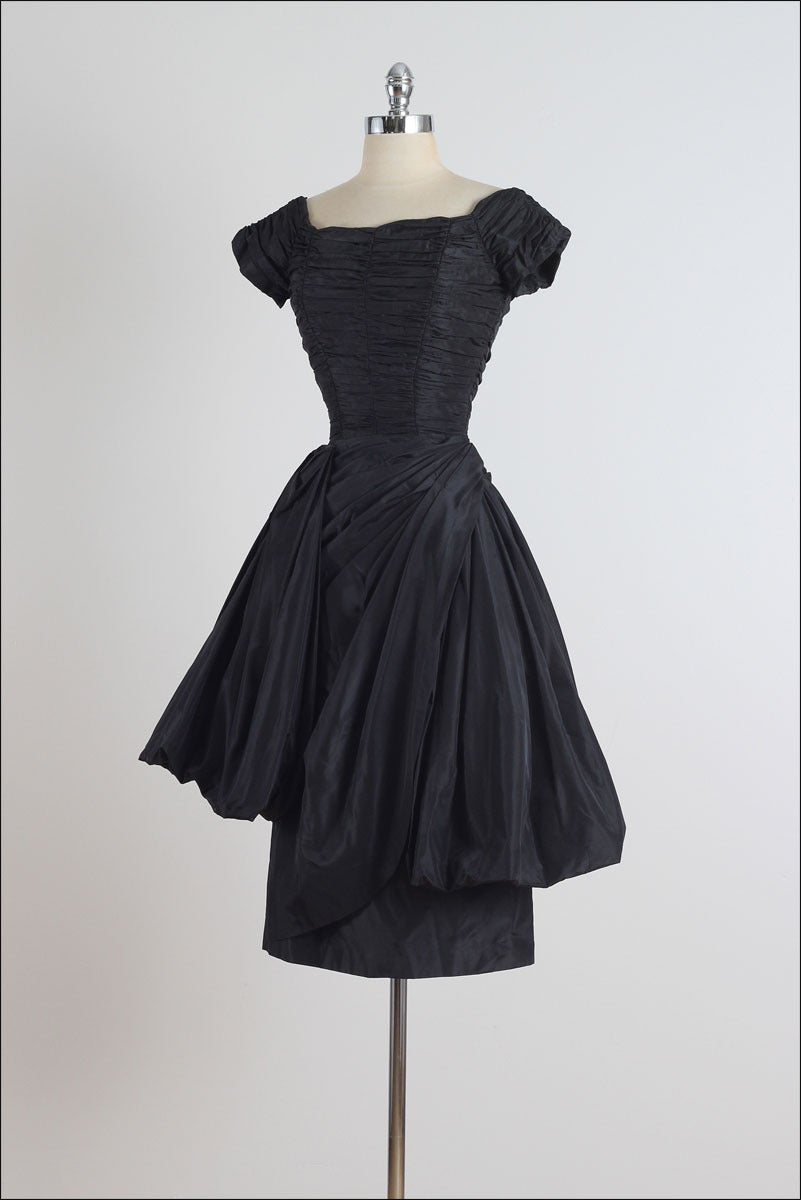 1950s Suzy Perette Silk Taffeta Sculptural Dress 2