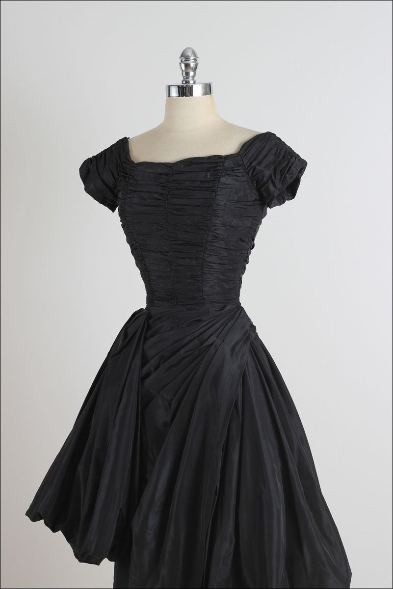1950s Suzy Perette Silk Taffeta Sculptural Dress 3