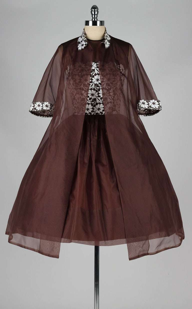 Vintage 1950's Lattice Work Dress and Jacket 4