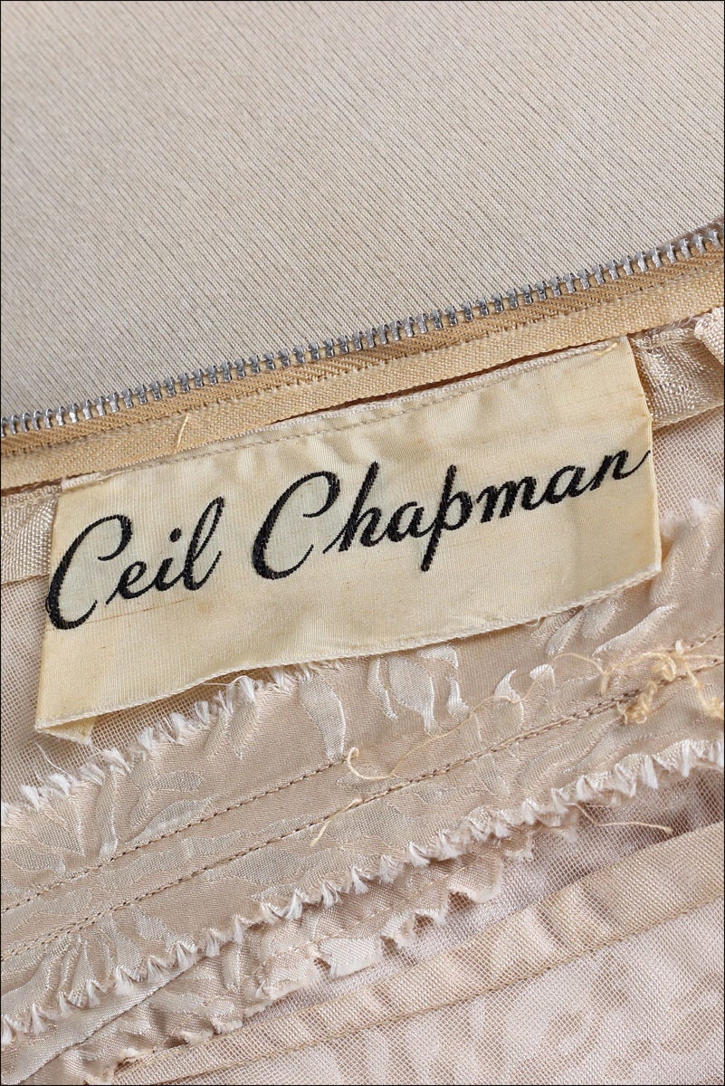1950s Silk Ceil Chapman Dress 4